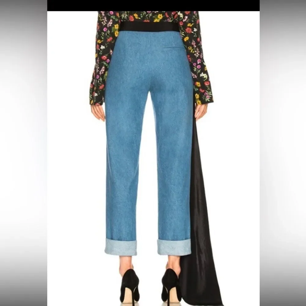 Helplessly Stylish Blue Jeans with Black Sash, US0